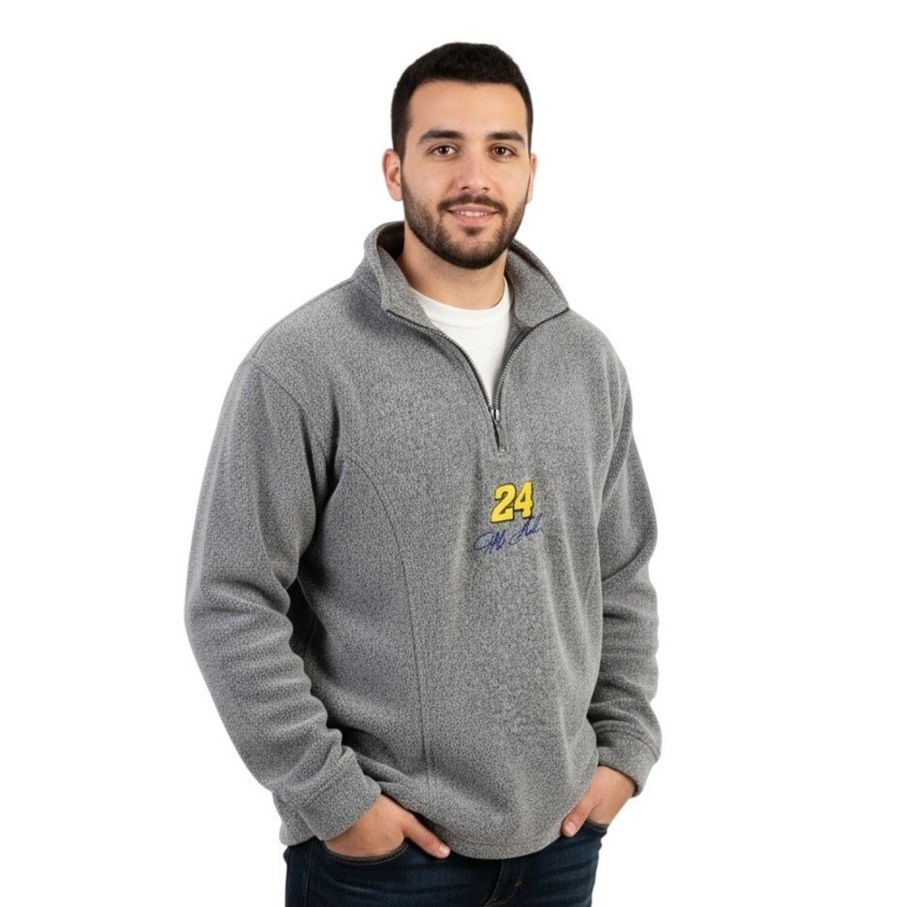 Chase Authentics 1/4 Zip Pullover Sweatshirt 24 Jeff Gordon NASCAR Fleece Mens M